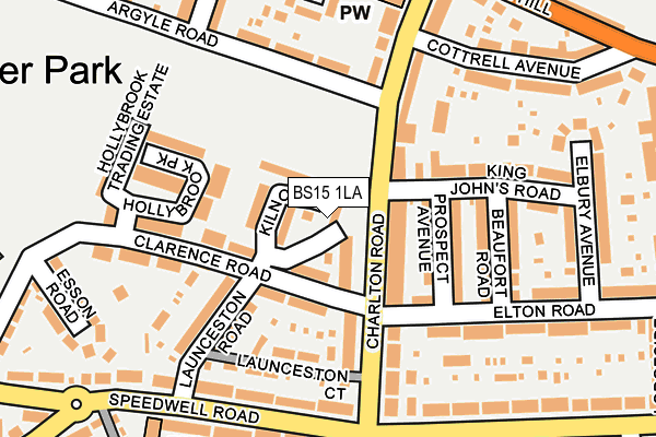 BS15 1LA map - OS OpenMap – Local (Ordnance Survey)