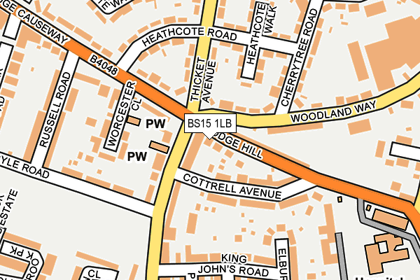 BS15 1LB map - OS OpenMap – Local (Ordnance Survey)