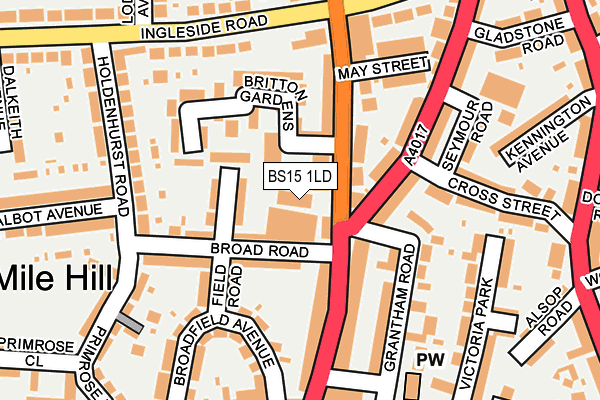 BS15 1LD map - OS OpenMap – Local (Ordnance Survey)