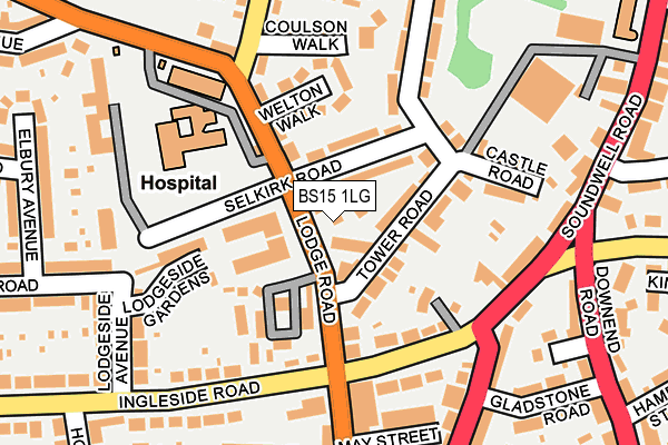 BS15 1LG map - OS OpenMap – Local (Ordnance Survey)