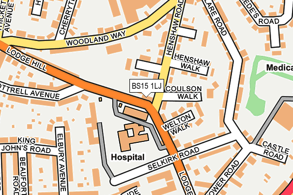 BS15 1LJ map - OS OpenMap – Local (Ordnance Survey)