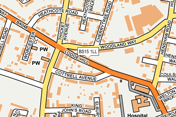 BS15 1LL map - OS OpenMap – Local (Ordnance Survey)