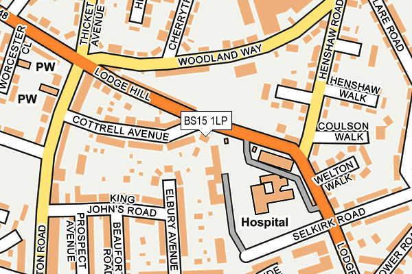 BS15 1LP map - OS OpenMap – Local (Ordnance Survey)