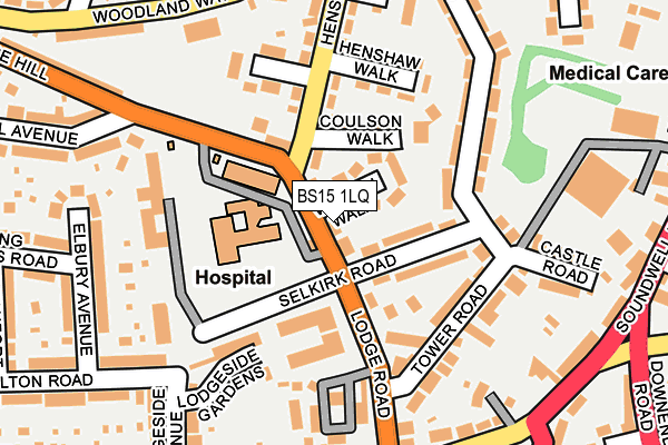 BS15 1LQ map - OS OpenMap – Local (Ordnance Survey)