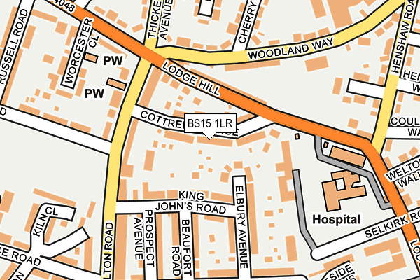 BS15 1LR map - OS OpenMap – Local (Ordnance Survey)