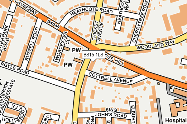 BS15 1LS map - OS OpenMap – Local (Ordnance Survey)
