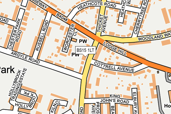 BS15 1LT map - OS OpenMap – Local (Ordnance Survey)