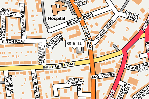 BS15 1LU map - OS OpenMap – Local (Ordnance Survey)