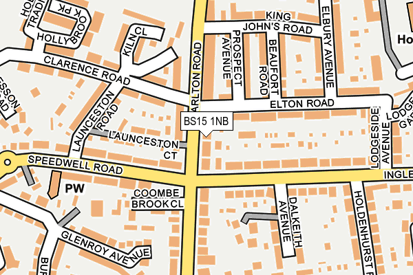 BS15 1NB map - OS OpenMap – Local (Ordnance Survey)