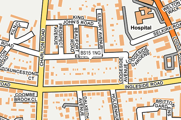 BS15 1NG map - OS OpenMap – Local (Ordnance Survey)
