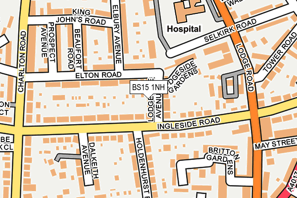 BS15 1NH map - OS OpenMap – Local (Ordnance Survey)