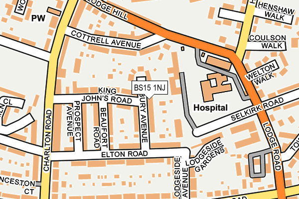 BS15 1NJ map - OS OpenMap – Local (Ordnance Survey)