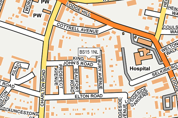 BS15 1NL map - OS OpenMap – Local (Ordnance Survey)
