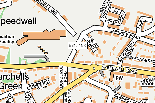 BS15 1NR map - OS OpenMap – Local (Ordnance Survey)