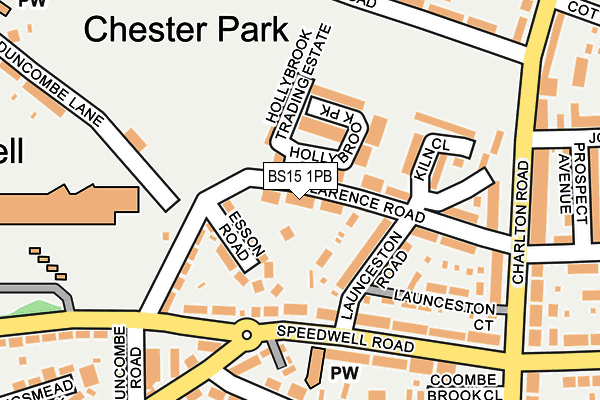 BS15 1PB map - OS OpenMap – Local (Ordnance Survey)