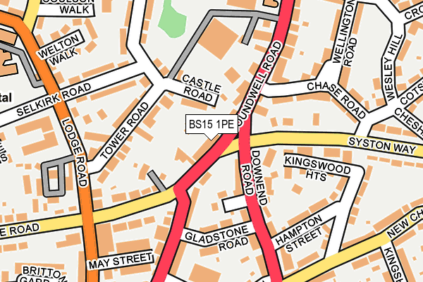 BS15 1PE map - OS OpenMap – Local (Ordnance Survey)