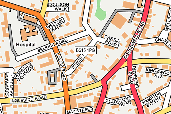 BS15 1PG map - OS OpenMap – Local (Ordnance Survey)