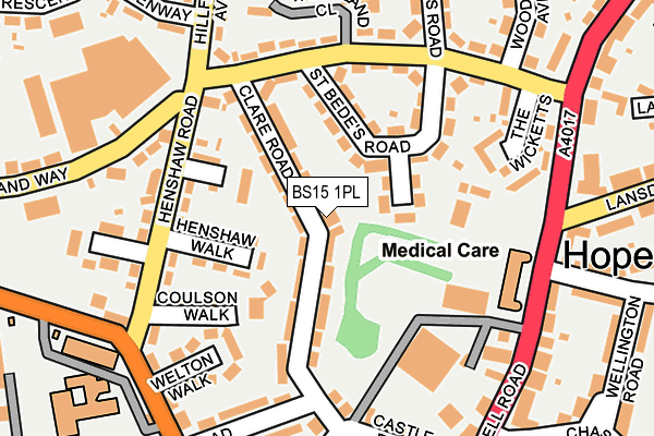 BS15 1PL map - OS OpenMap – Local (Ordnance Survey)
