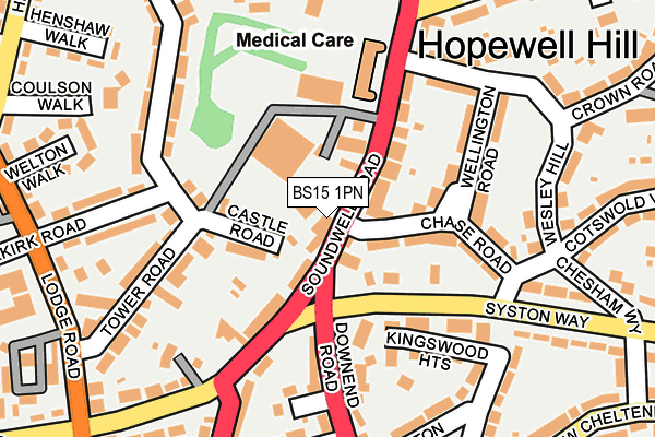 BS15 1PN map - OS OpenMap – Local (Ordnance Survey)