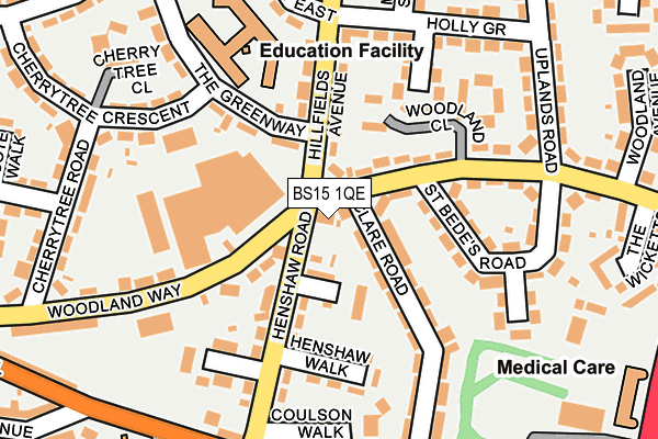BS15 1QE map - OS OpenMap – Local (Ordnance Survey)