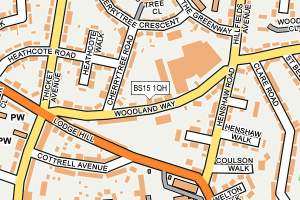 BS15 1QH map - OS OpenMap – Local (Ordnance Survey)