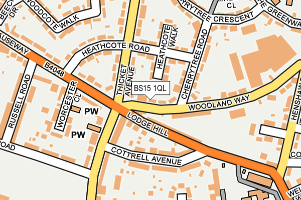 BS15 1QL map - OS OpenMap – Local (Ordnance Survey)