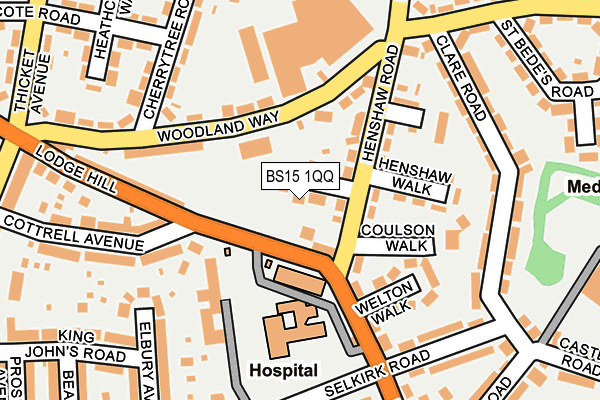 BS15 1QQ map - OS OpenMap – Local (Ordnance Survey)