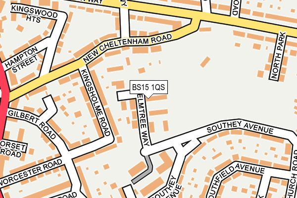 BS15 1QS map - OS OpenMap – Local (Ordnance Survey)