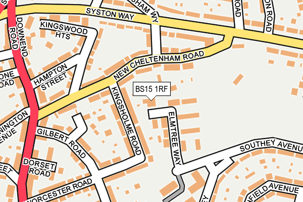 BS15 1RF map - OS OpenMap – Local (Ordnance Survey)
