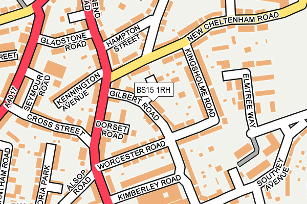 BS15 1RH map - OS OpenMap – Local (Ordnance Survey)
