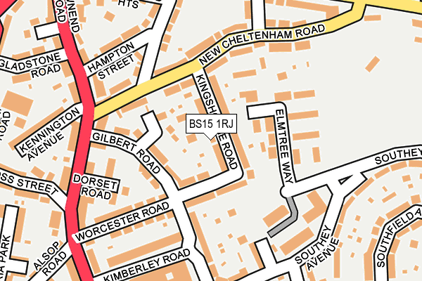 BS15 1RJ map - OS OpenMap – Local (Ordnance Survey)