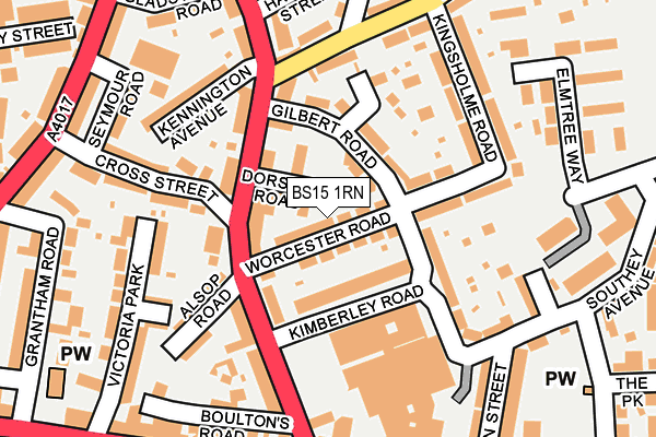BS15 1RN map - OS OpenMap – Local (Ordnance Survey)