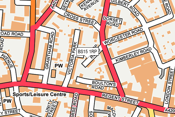 BS15 1RP map - OS OpenMap – Local (Ordnance Survey)