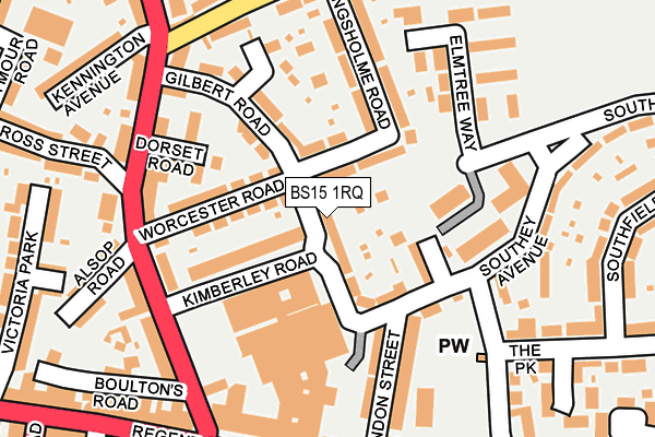 BS15 1RQ map - OS OpenMap – Local (Ordnance Survey)