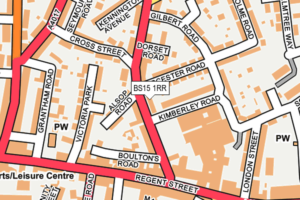 BS15 1RR map - OS OpenMap – Local (Ordnance Survey)