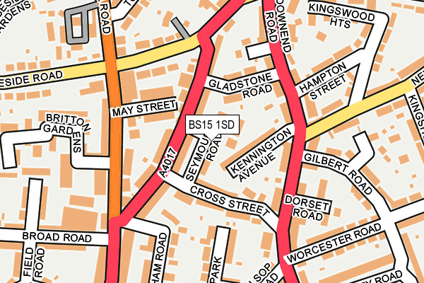 BS15 1SD map - OS OpenMap – Local (Ordnance Survey)