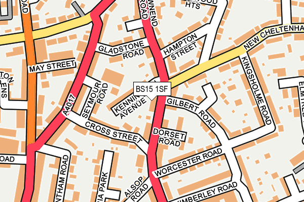 BS15 1SF map - OS OpenMap – Local (Ordnance Survey)