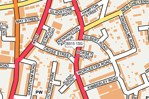 BS15 1SG map - OS OpenMap – Local (Ordnance Survey)