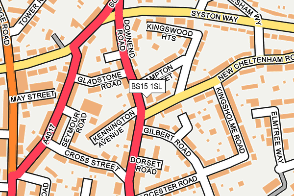 BS15 1SL map - OS OpenMap – Local (Ordnance Survey)