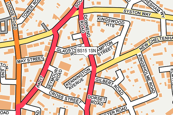 BS15 1SN map - OS OpenMap – Local (Ordnance Survey)