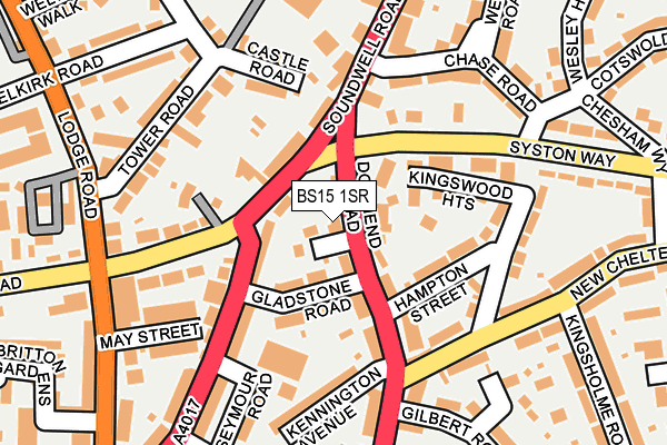 BS15 1SR map - OS OpenMap – Local (Ordnance Survey)
