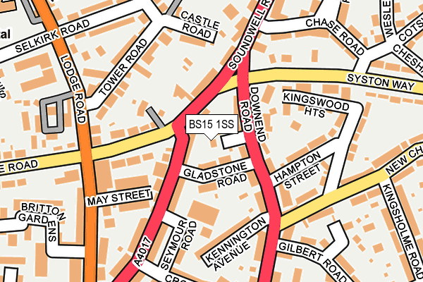 BS15 1SS map - OS OpenMap – Local (Ordnance Survey)