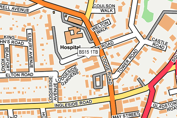 BS15 1TB map - OS OpenMap – Local (Ordnance Survey)