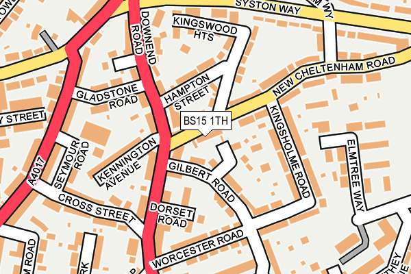 BS15 1TH map - OS OpenMap – Local (Ordnance Survey)