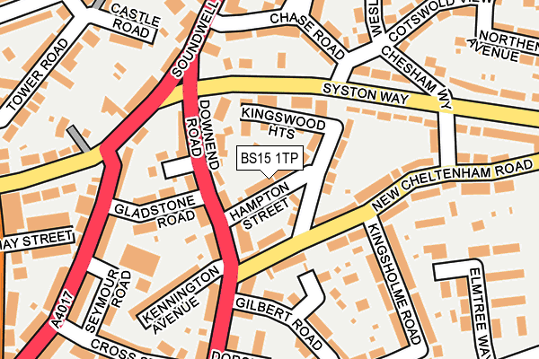 BS15 1TP map - OS OpenMap – Local (Ordnance Survey)
