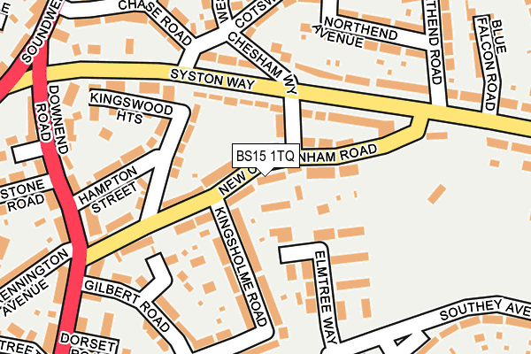 BS15 1TQ map - OS OpenMap – Local (Ordnance Survey)