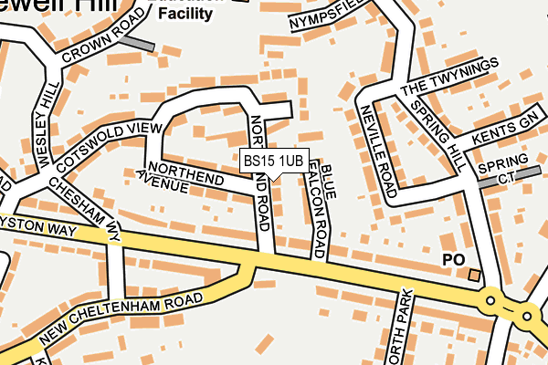 BS15 1UB map - OS OpenMap – Local (Ordnance Survey)