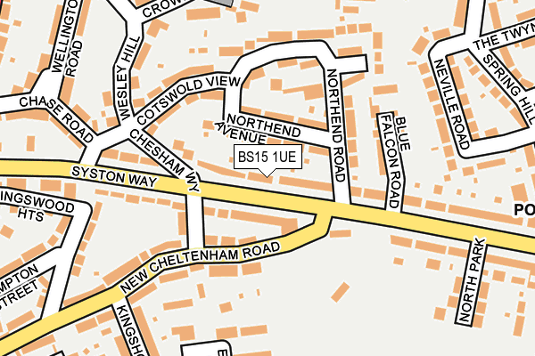 BS15 1UE map - OS OpenMap – Local (Ordnance Survey)