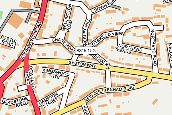 BS15 1UG map - OS OpenMap – Local (Ordnance Survey)