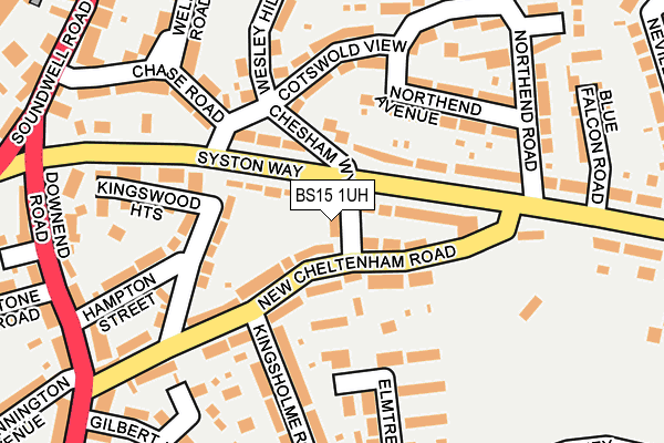 BS15 1UH map - OS OpenMap – Local (Ordnance Survey)